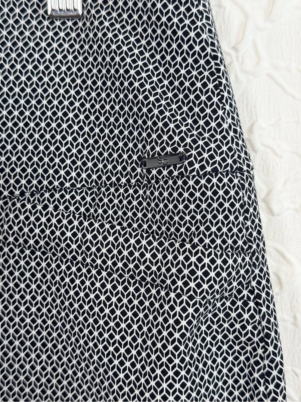 S.C.& Co Geometric Print Tummy Control Skort Sz XL